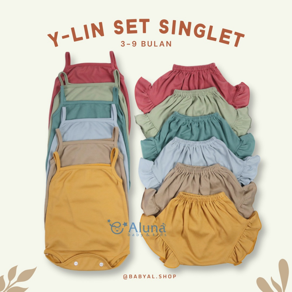 setelan Baju bayi Dress Jumper Set Y-Lin Singlet dan Celana Baby Korea Style SNI