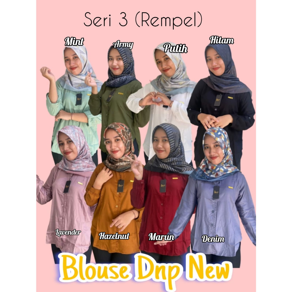NEW BLOUSE DNP, BLOUSE REMPEL ,BLOUSE SERI 3, BLOUSE DNP BATCH 3, BLOUSE DNP KATUN