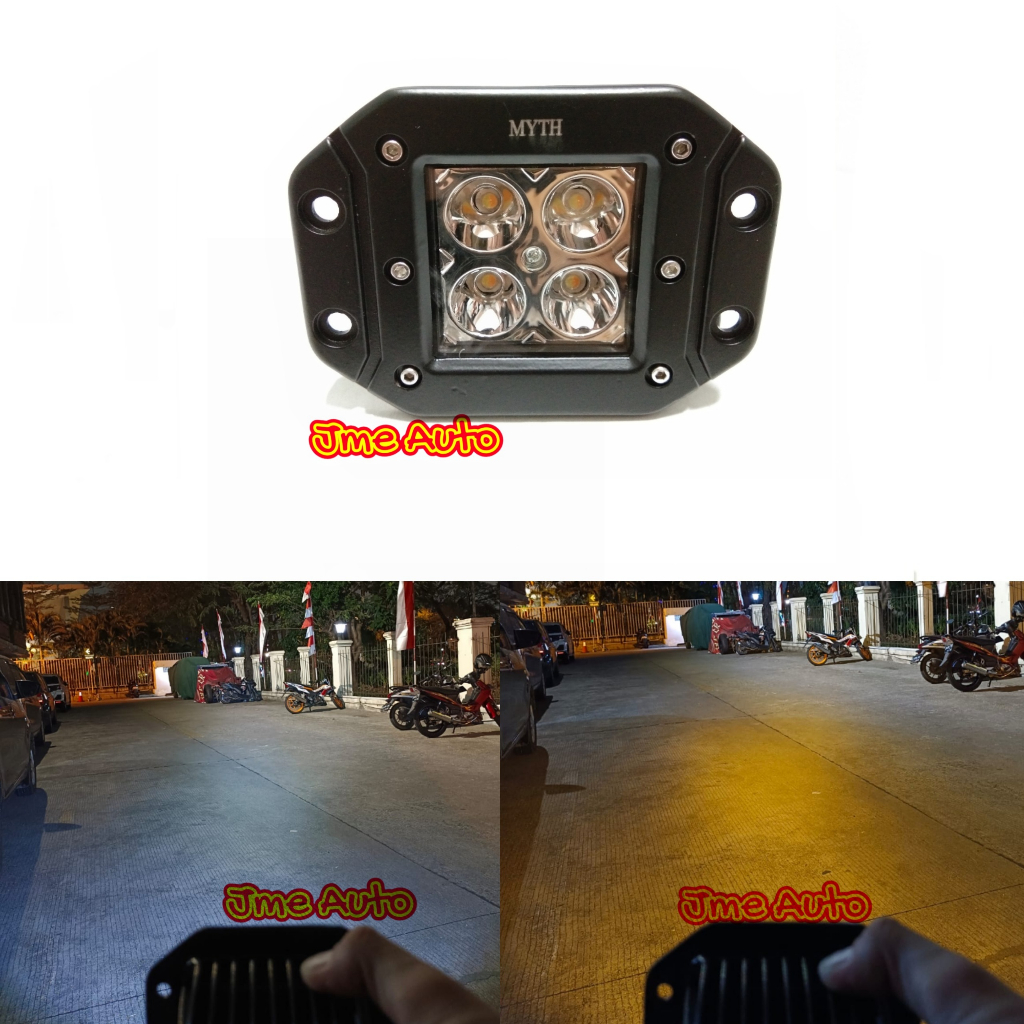 Lampu tembak sorot LED ABR 4 Mata 2 Warna Lampu sorot bemper towing ABR KLX 150 lampu led variasi mo