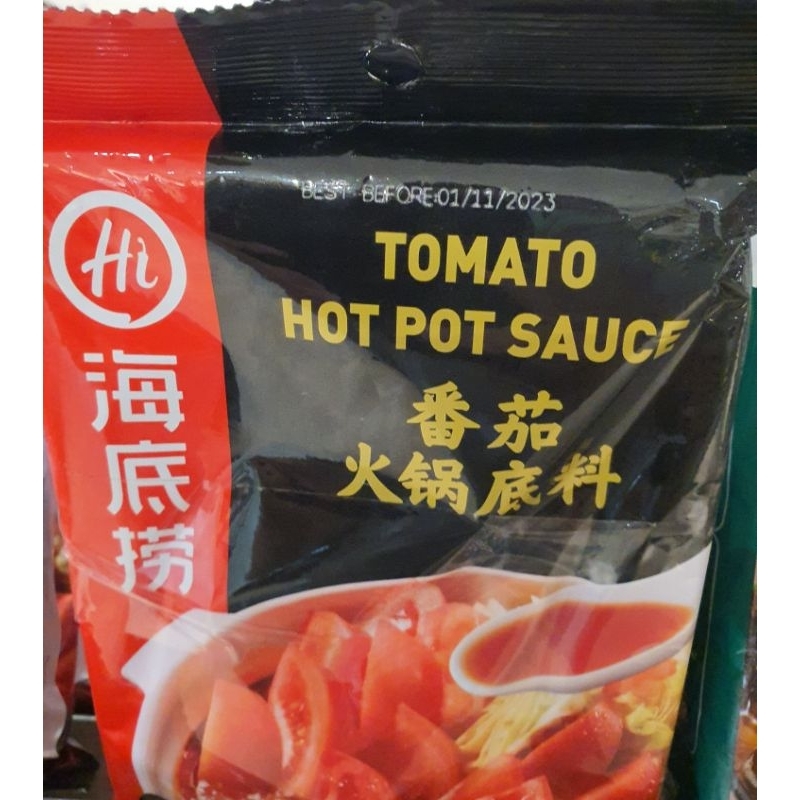 

Haidilao Tomato Hot Pot Sauce 200gr Gratis Mama Clear Soup