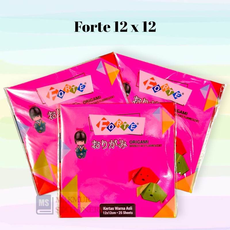 

Kertas Origami/Kertas Lipat Forte (isi 25) 12 x 12 CM