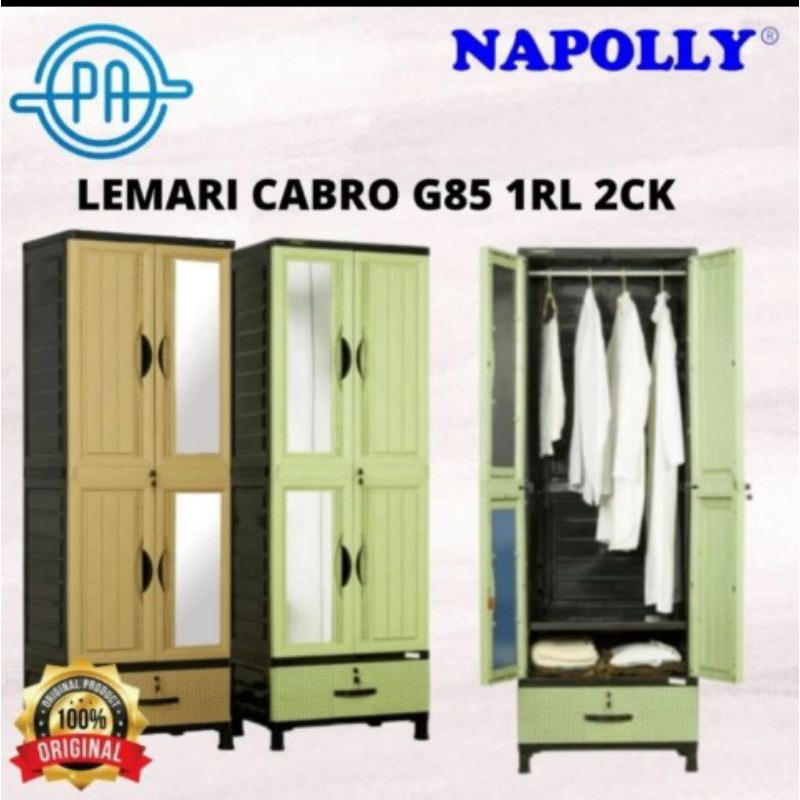 LEMARI PAKAIAN NAPOLLY TERBARU LEMARI CABINET MODERN LEMARI CABRO G85 1RL