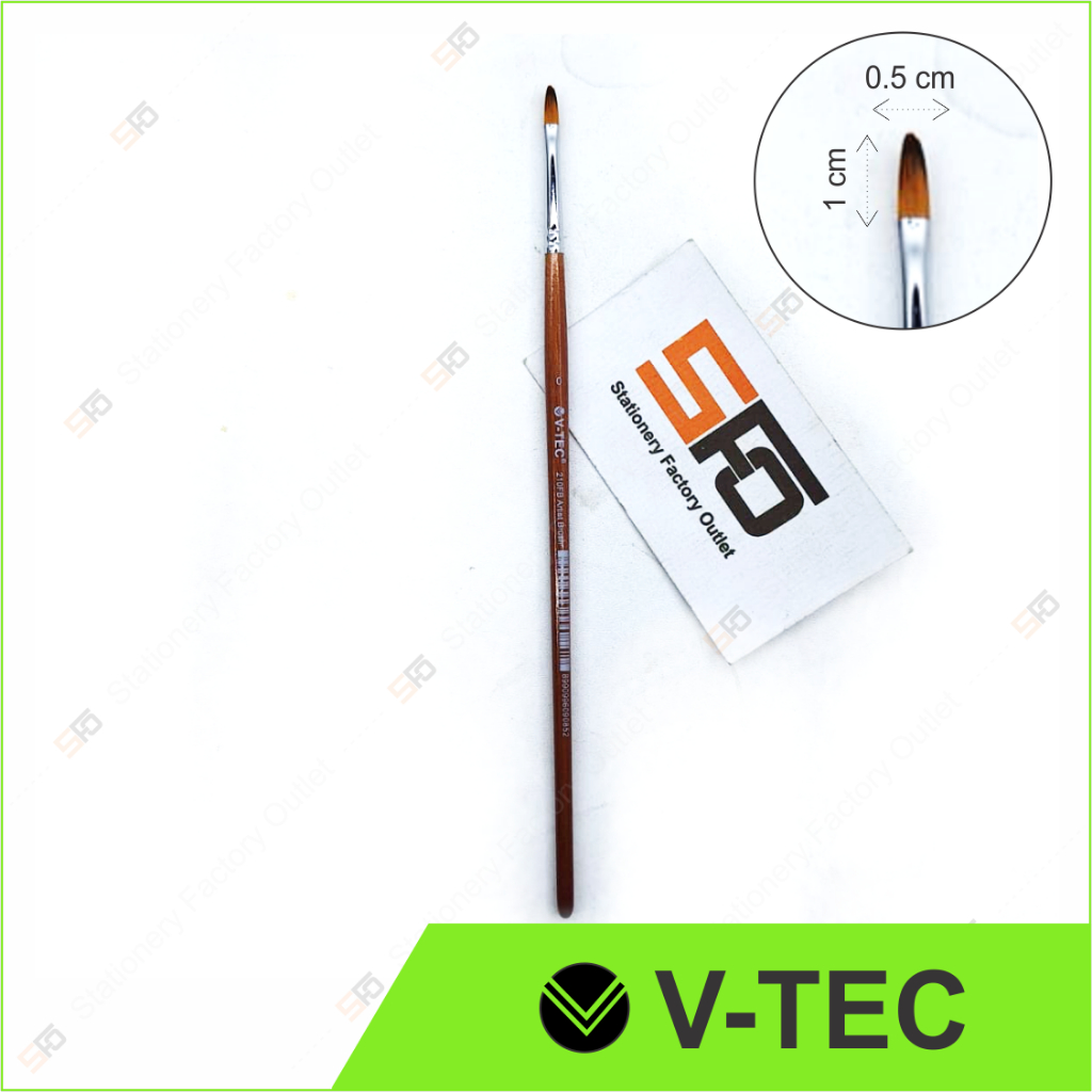 

Kuas Lukis Filbert V-Tec 210FB Satuan - Artist Paint Brush No. 0