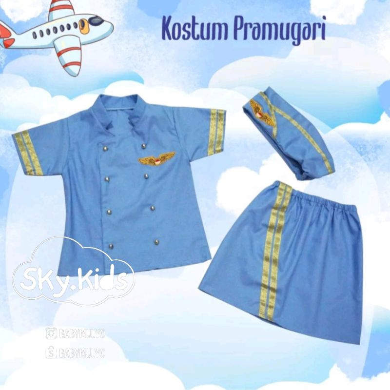 {New Collection} Seragam Profesi Anak Pramugari//Kostum profesi Pramugari Anak