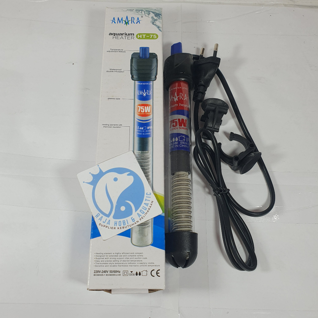 AMARA HEATER 75WATT HEATER AQUARIUM PEMANAS AIR AKUARIUM KOLAM IKAN 75