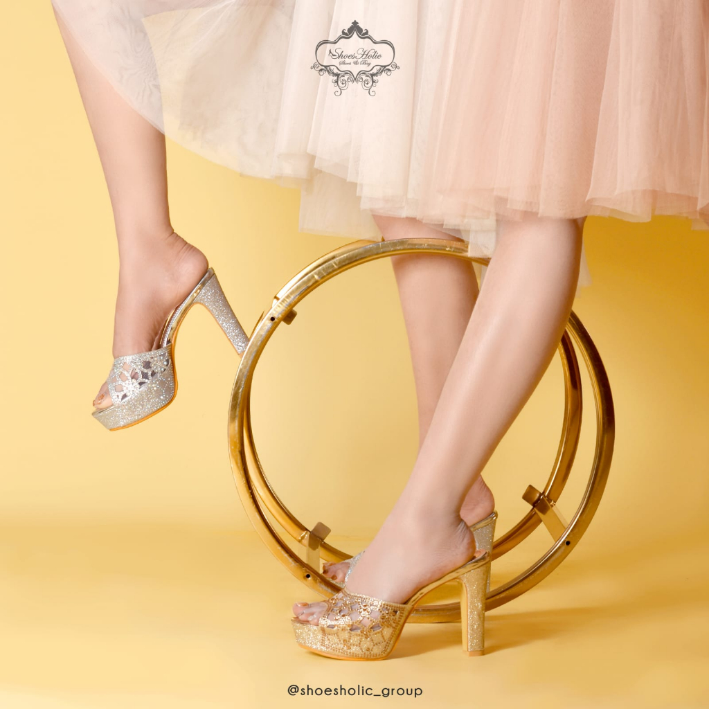 Sandal Heels Hak 12cm Wanita Import 890-2 [2 warna]