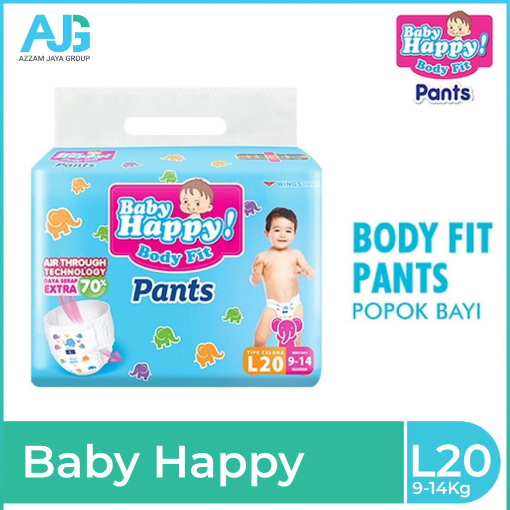 Baby Happy Popok Bayi Body Fit Pants M32/ L20 / L28 / XL26