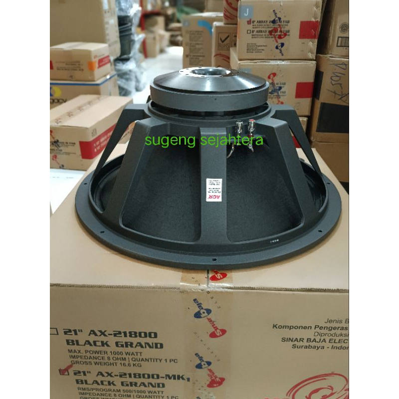Speaker ACR 21 inch AX-21800-Mk 1 BLACK GRAND subwoofer wat 1000
