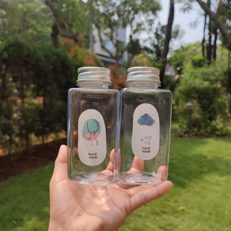 Free Stiker Botol Kale 300ml Botol Plastik PET SOLID TEBAL 300 ml Botol Minuman Jar Plastik Serbagun
