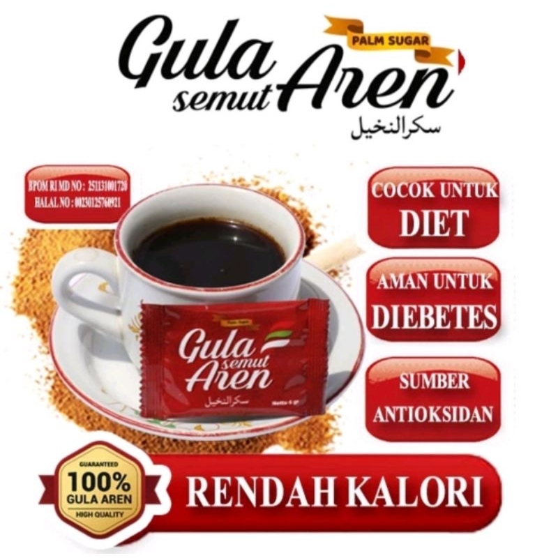 

Pondok Aren Gula Aren Bubuk Grade A Kemasan Sachet 6 Gram