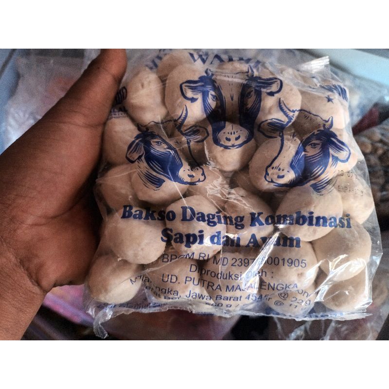 

Baso wahid putih kombinasi isi 50butir berat 600gram