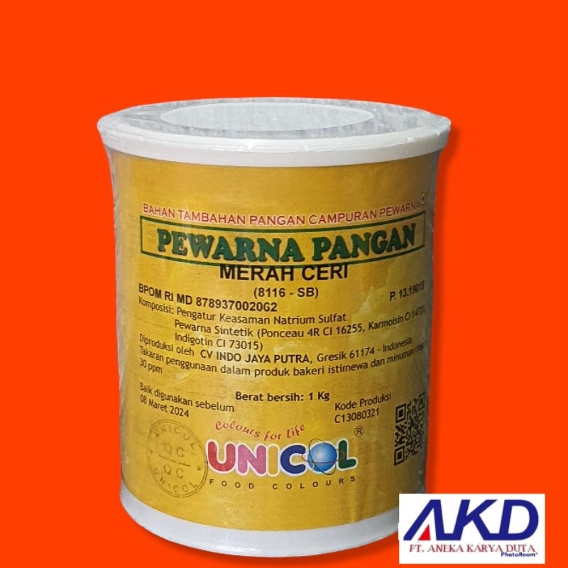 

Pewarna Makanan Bubuk (Powder) / Gincu Merah Ceri 8116-SB 1 Kg - UNICOL