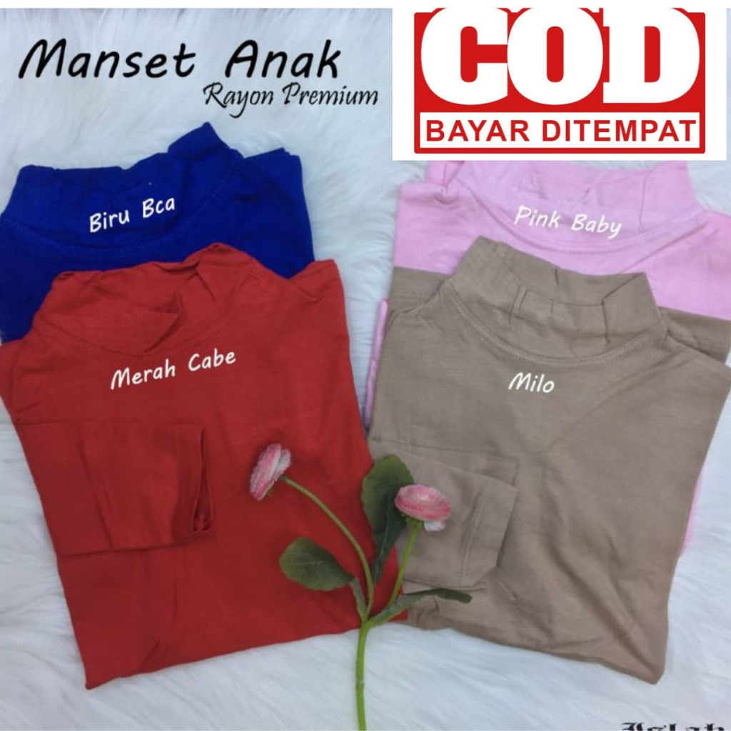 Manset Anak - Manset Anak Murah//MANSET ANAK PEREMPUAN lengan panjang//Baju Manset Dalaman Anak