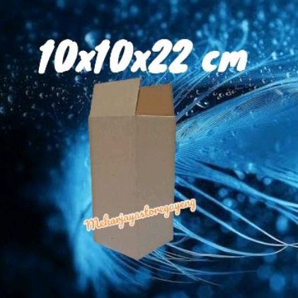 

Kardus packing 10x10x22 cm recycle packaging polos luar dalam ada tulisan