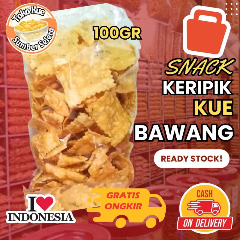 

Keripik Bawang Spesial 100gr Kripik Bawang Gurih Renyah Cemilan Snack Kiloan