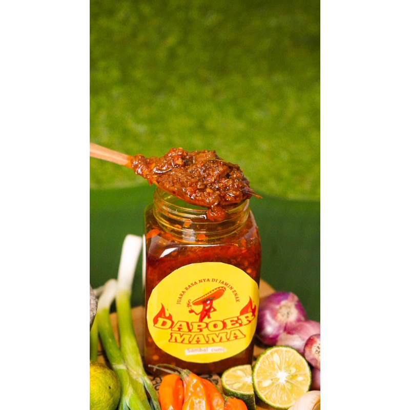 

Sambal baby cumi/sambel cakalang/pete/matah/teri/ayam suwir kemasan botol Dapoer Mama