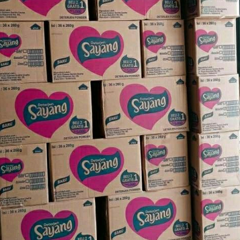 PROMO 1 DUS ISI 36 PCS DETERGEN SAYANG DETERGEN BUBUK 260 GRAM KEMASAN SABUN CUCI BAJU BUBUK TERMURA