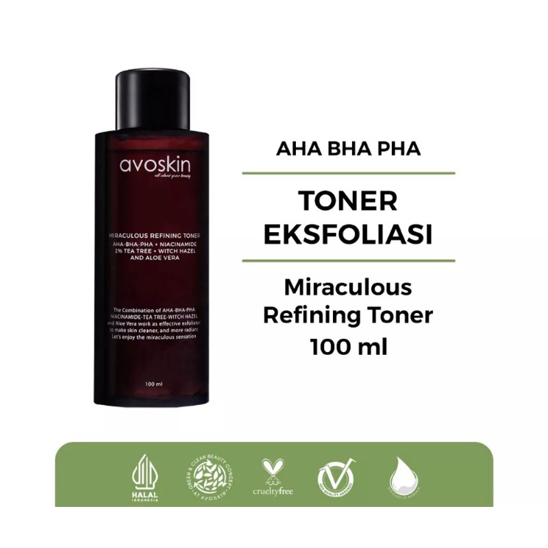 AVOSKIN Miraculous Refining Toner Eksfoliasi 100ml