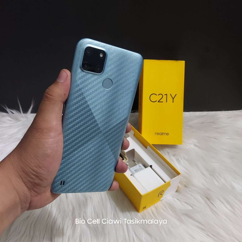 REALME C21Y 3/32 & 4/64 HP Second Seken Bekas Fullset