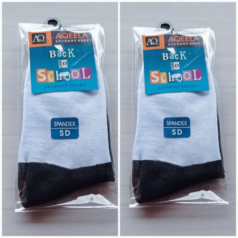 KAOS KAKI SD TELAPAK HITAM (AQEELA BTS)