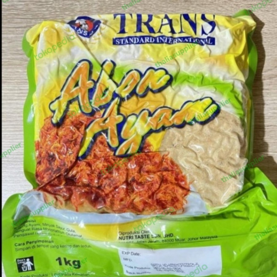 

TRANS ABON AYAM MANIS ASLI 1KG, ENAK HALAL 100% U/ ISIAN, TOPPING DLL