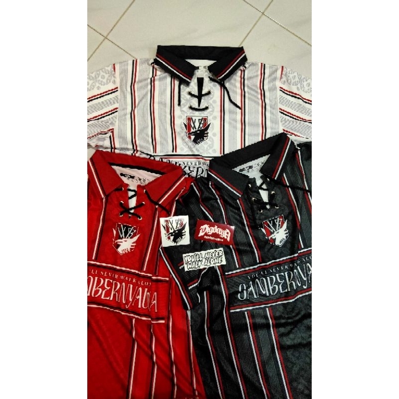 Jersey retro vintage fantasi YNWA kerah tali Persis Solo Sambernyawa