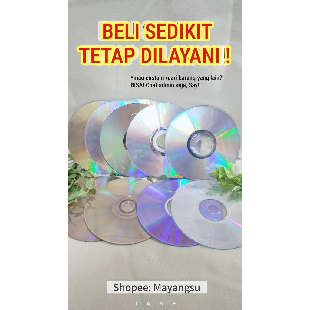 Kaset DVD CD VCD bekas untuk bahan kerajinan murah by Paperyang