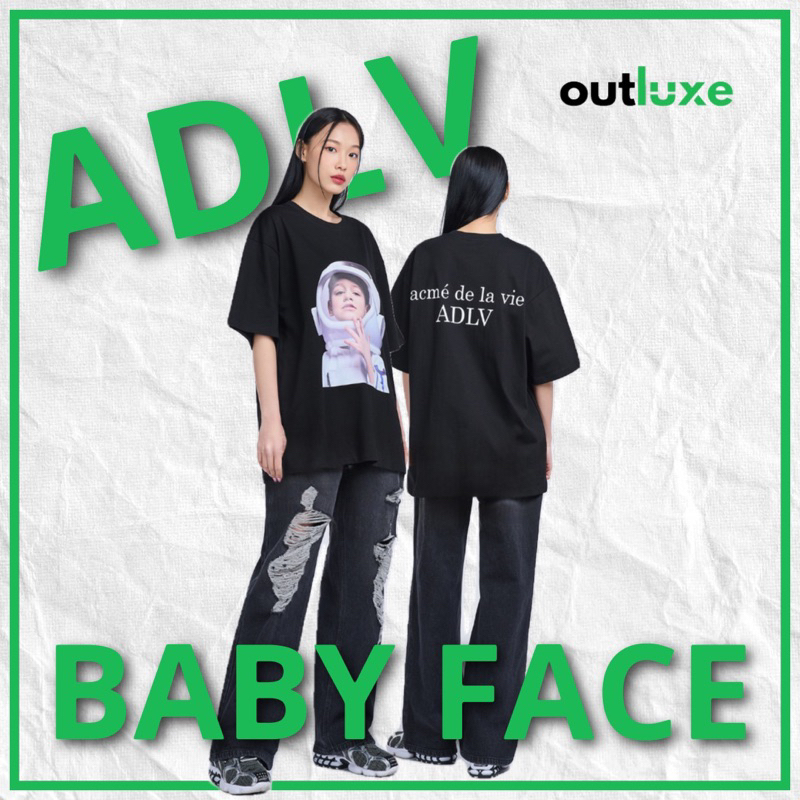 ADLV Baby Face Astronaut Tee - Black