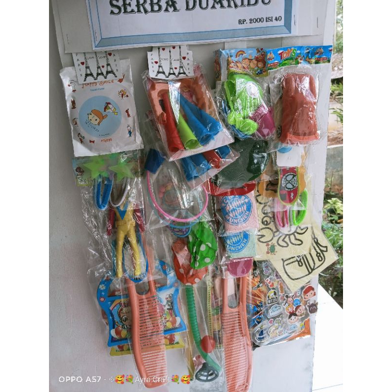 serba duaribu / rentengan mainan 2ribu/aksesoris rentengan 2ribu