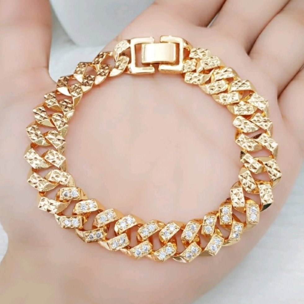 GELANG TANGAN DEWASA SISIK NAGA TITANIUM ANTI LUNTUR