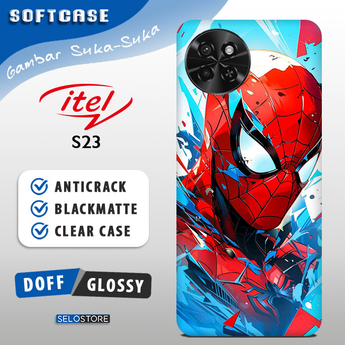 Custom Softcase Itel S23 Costum Case Blackmatte