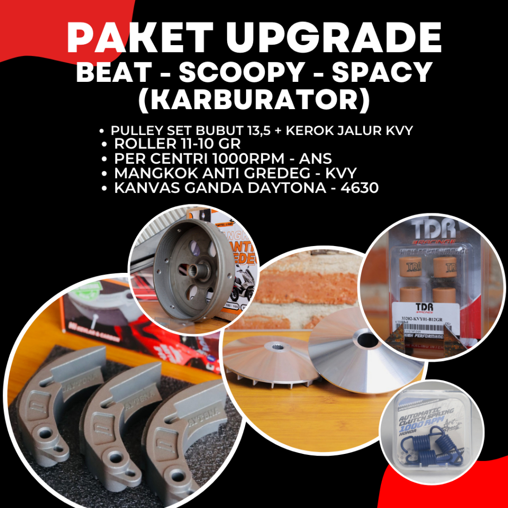 Upgrade CVT Beat / Scoopy / Spacy - Karburator