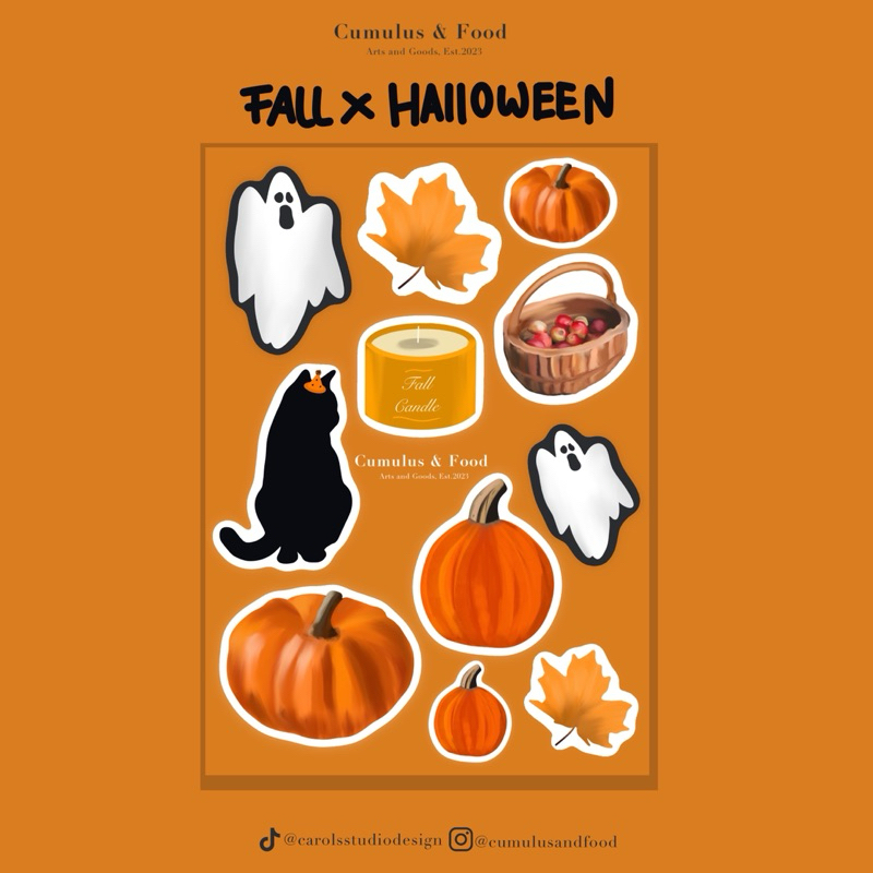 

sticker sheets sticker pack sticker Halloween sticker anjing binatang dumplings lucu aesthetic
