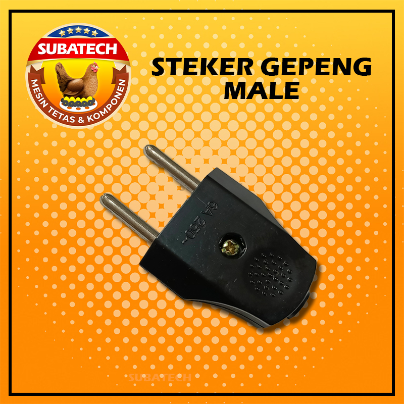 Steker Gepeng Hitam SNI Stop Kontak Colokan Listrik Murah