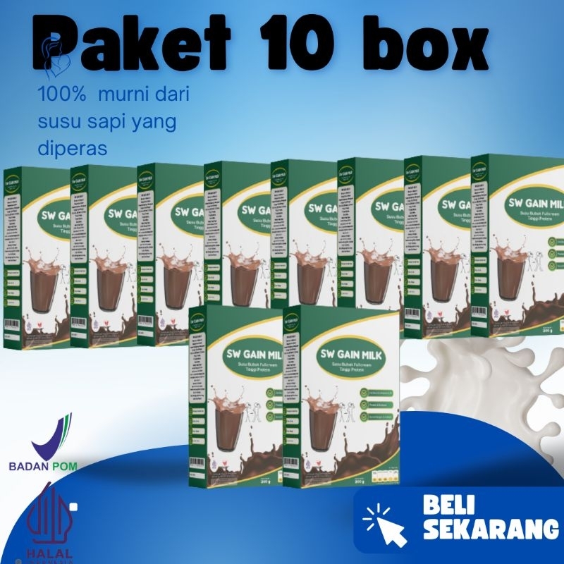 

PAKET 10 BOX COKLAT S WEIGHT GAIN MILK SUSU PENAMBAH BERAT BADAN