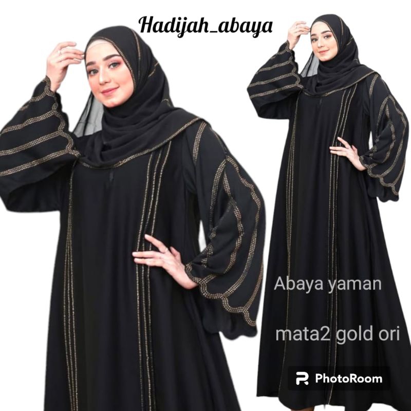 ABAYA GAMIS  HITAM FASHION MUSLIM BY KAK YAM COLLECTION TERLARIS