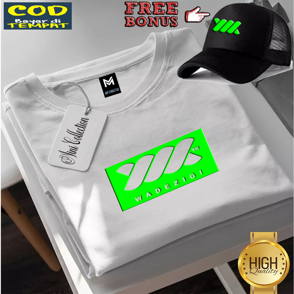 Bonus Topi !!. Kaos Pendek Distro Wadezig Blok Stabilo Terbaru../ Terkeren 1805 < Baju Lengan Pendek