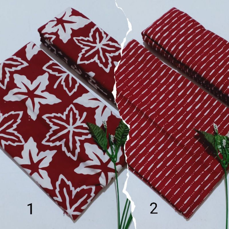 Kain Batik Cap Garutan Bahan Batik Merah Kain Batik Cap Merah Kain Batik Warna Merah Batik Cap Garut