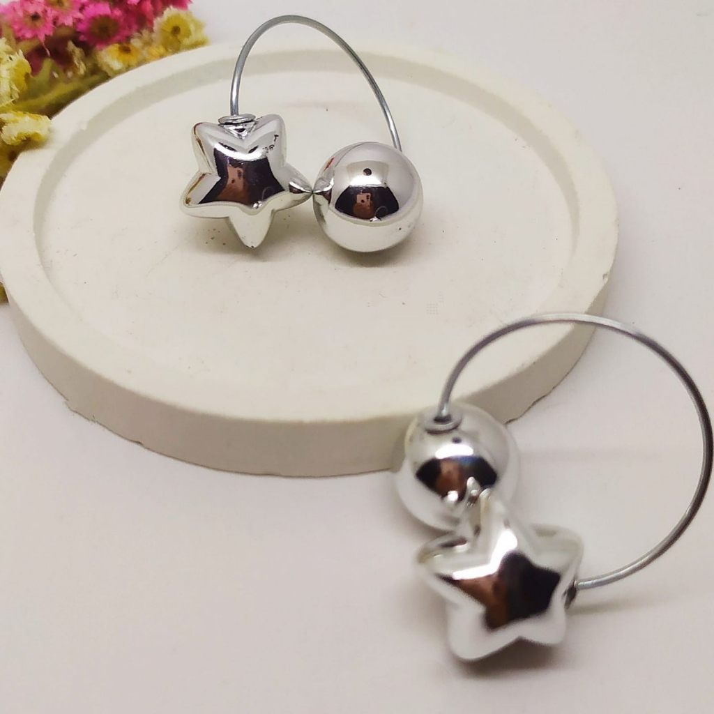 Termurah RING hijab /bros hijab/kolong jilbab/aksesoris hijab-Star Silver