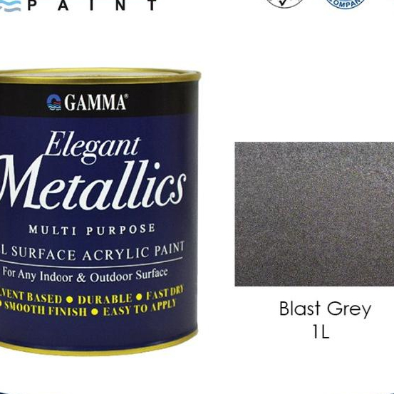 Elegant Metallics - Blast Grey - Cat Duco Metalik NC Besi & Kayu