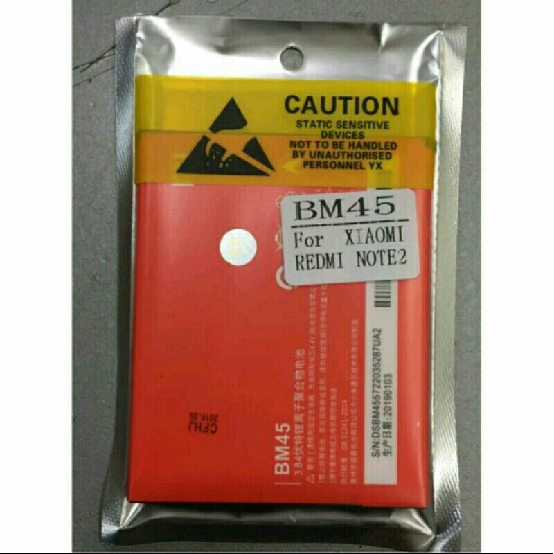 Batre Xiaomi Redmi Note 2 BM-45 Original