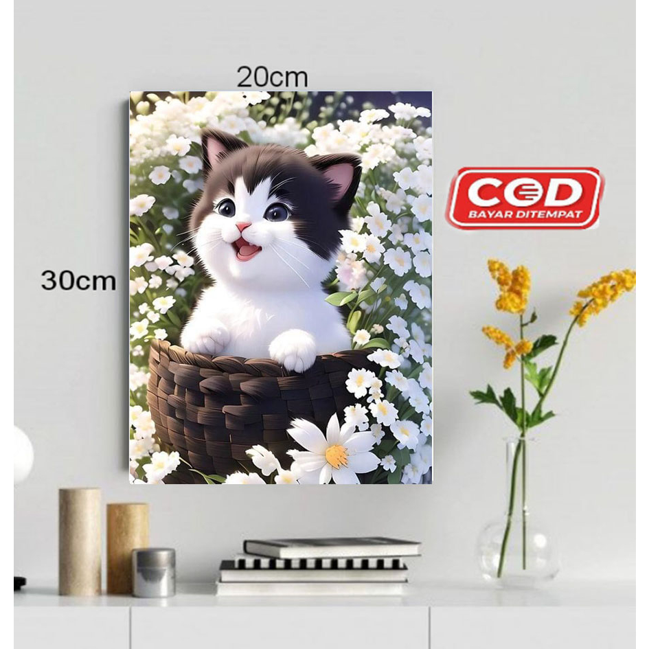 HIASAN DINDING GAMBAR KUCING/HIASAN DINDING RUMAH/POSTER KAYU TEMA KUCING/DEKORASI