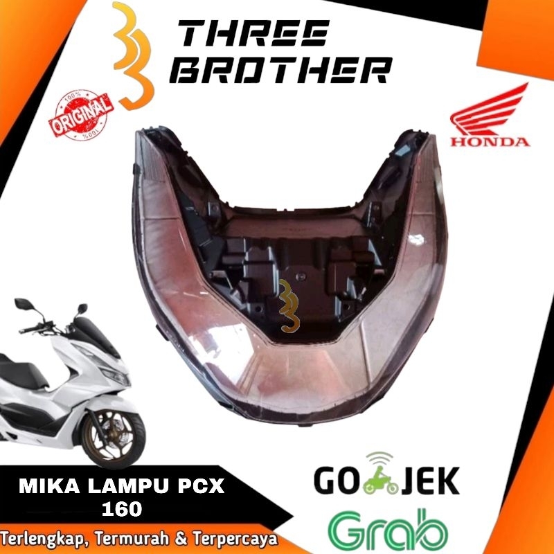 Mika reflektor lampu depan all new pcx 160 pcx160 list hitam original