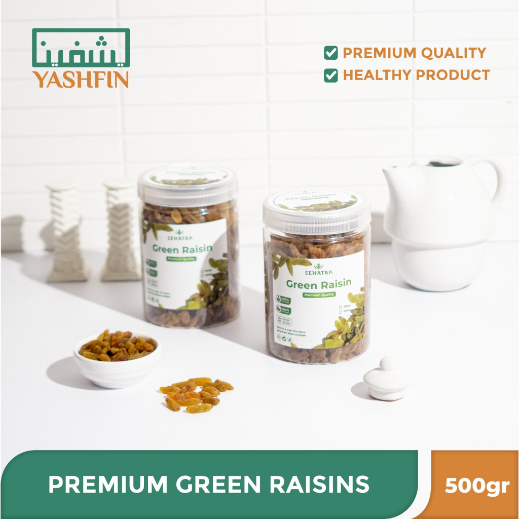 

Yashfin Kismis hijau Premium Green Raisin 500gr Toples