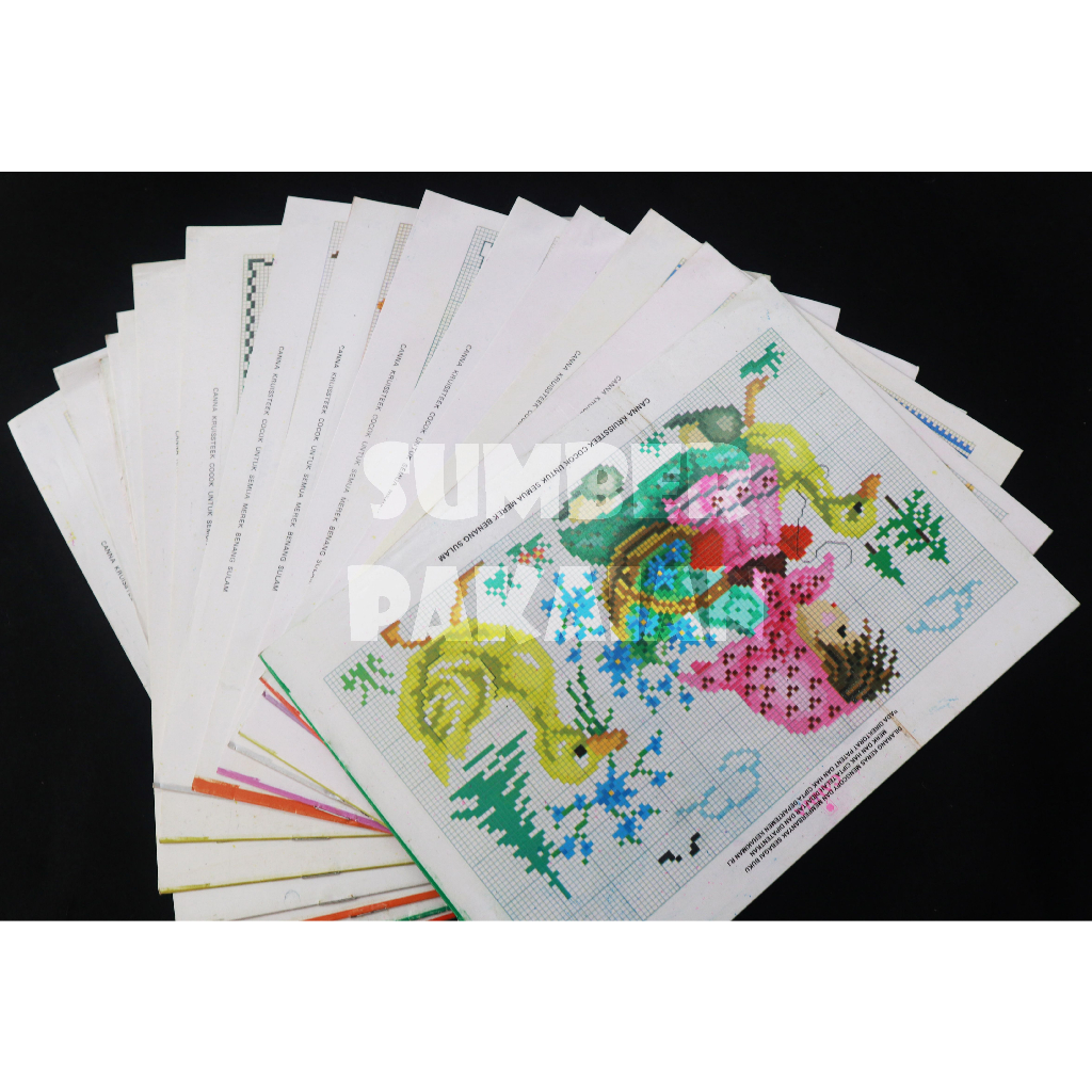 Buku Sulam / Buku Kruissteek Canna / Buku Kristik Canna