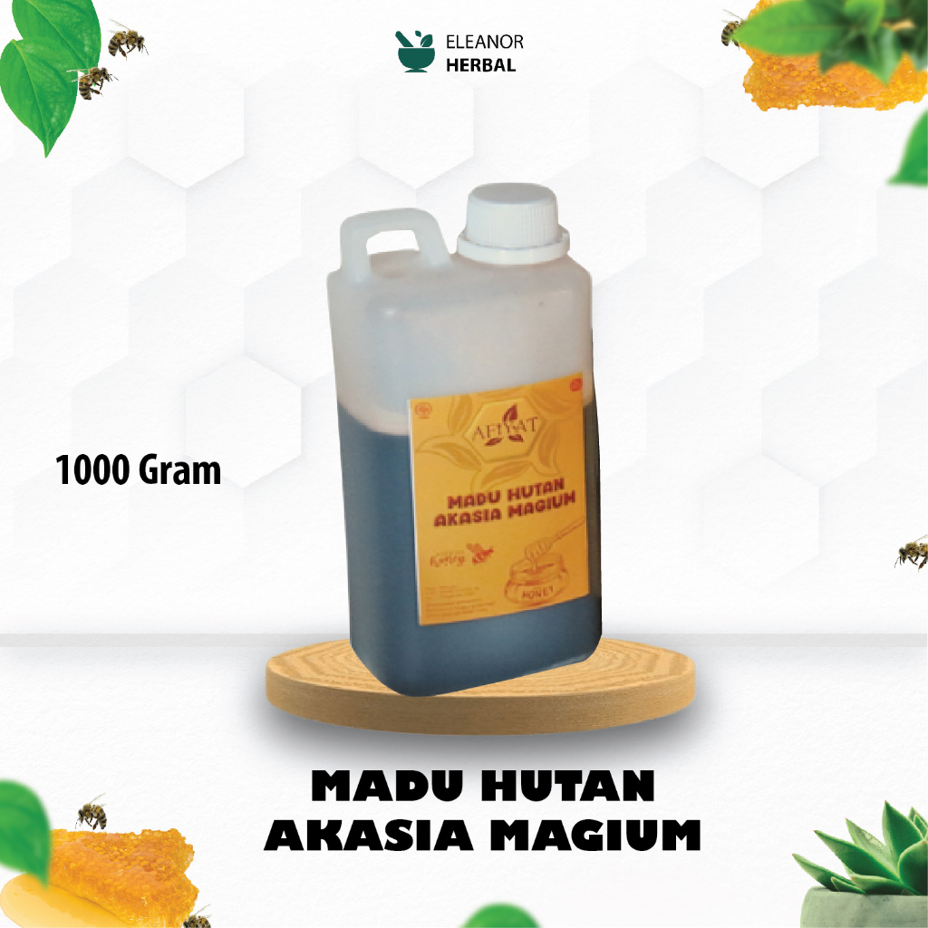 Terlaris Madu Hutan Afiyat Nektar Akasia Mangium Magium Asli Hutan Sialang 1000 Gr Murah