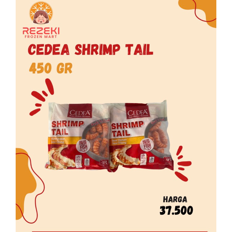 

Cedea Shrimp Tail 450 Gr | Ekor Udang Isi 30 Pcs | Frozen Food Murah