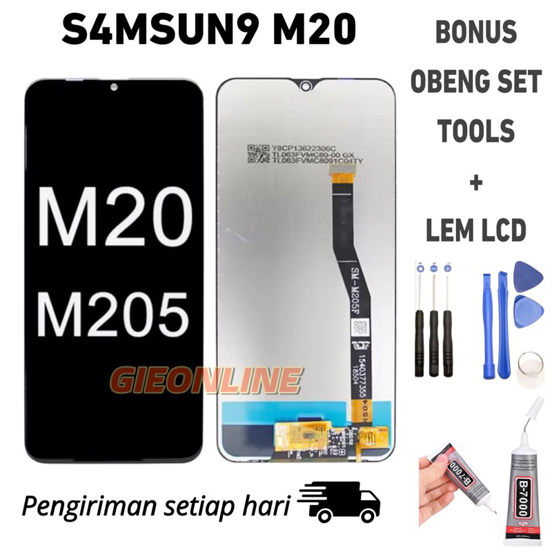 LCD TOUCHSCREEN M20 Full set  Gratis Obeng set