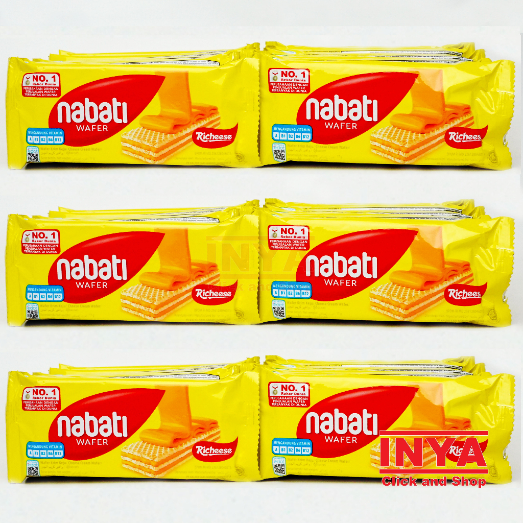 

Richeese Nabati Wafer 20x17gr Pack - Cheese Cream Wafer