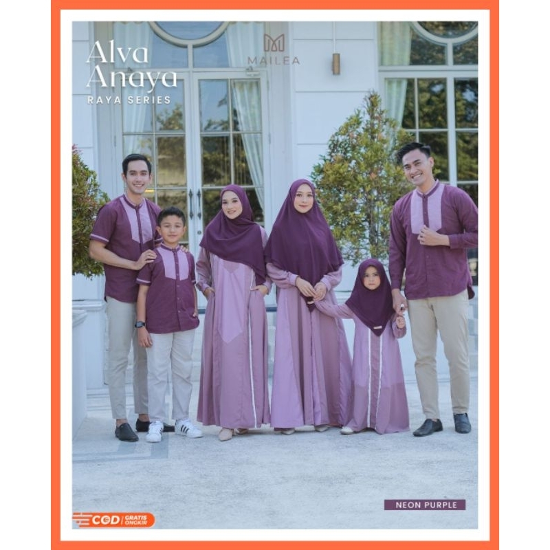 Sarimbit Keluarga Lebaran 2024 Alva & Anaya Raya Series by Mailea (Koko Dewasa & Dress Dewasa)
